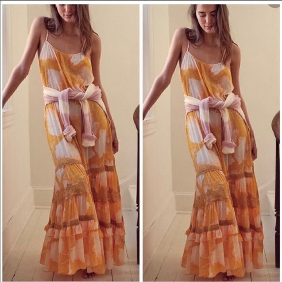 Free People Intimately Make Your Move Maxi Slip Dress Size M - Picture 9 of 10